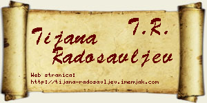 Tijana Radosavljev vizit kartica